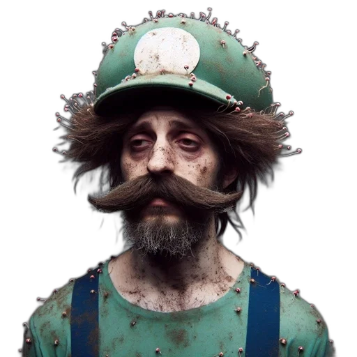hat, face, mask, staff transparent PNG cut-out