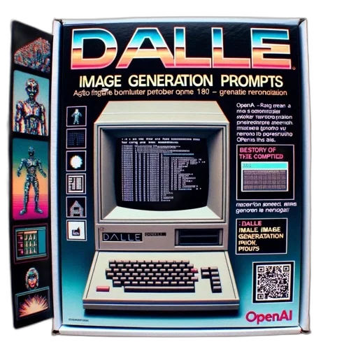 pixel art, vaporwave, box, labeled transparent PNG cut-out