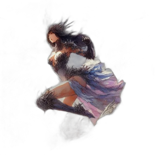 dress, sword, weapon, fantasy art transparent PNG cut-out