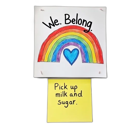 colorful, hand-drawn, picture, rainbow transparent PNG cut-out