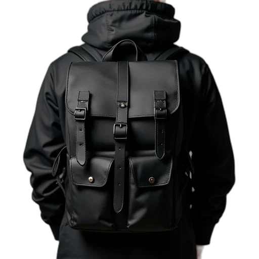 jacket, cyberpunk, 3d render, black transparent PNG cut-out