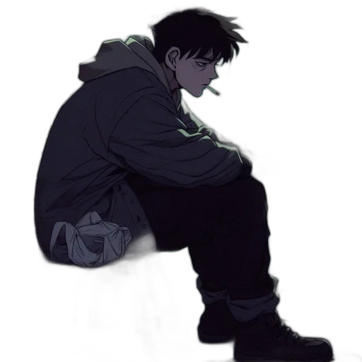 jacket, staff, creature, face transparent PNG cut-out