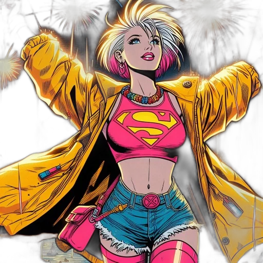 jacket, comic book art, concept art, cartoon transparent PNG cut-out