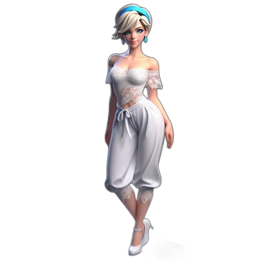 dress, staff, hat, jewelry transparent PNG cut-out