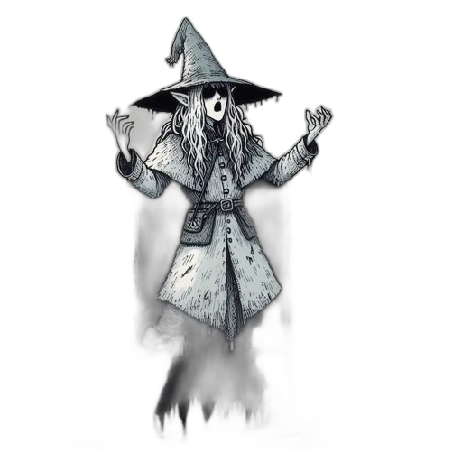 staff, mask, creature, jacket transparent PNG cut-out
