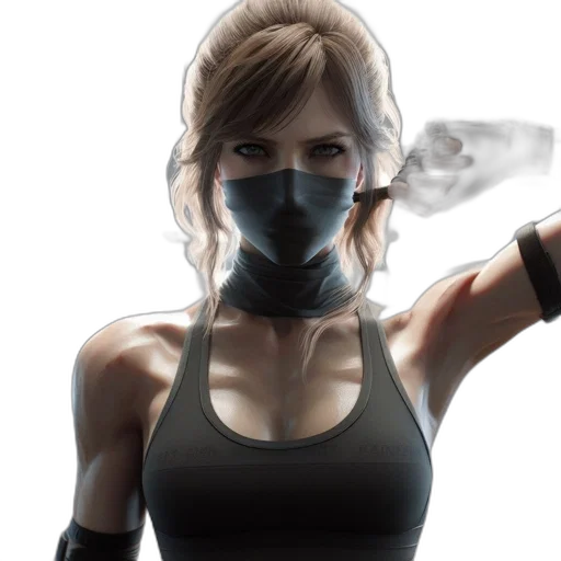 mask, weapon, concept art, cyberpunk transparent PNG cut-out