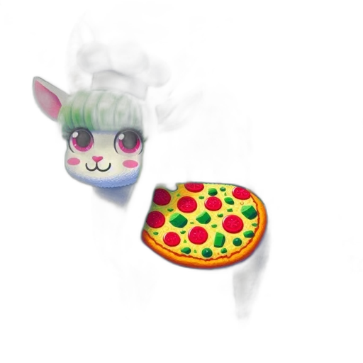 food, concept art, 3d render, pixel art transparent PNG cut-out