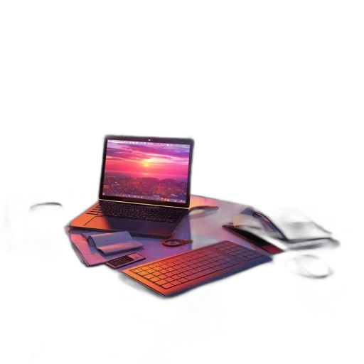 vaporwave, 3d render, cyberpunk, concept art transparent PNG cut-out