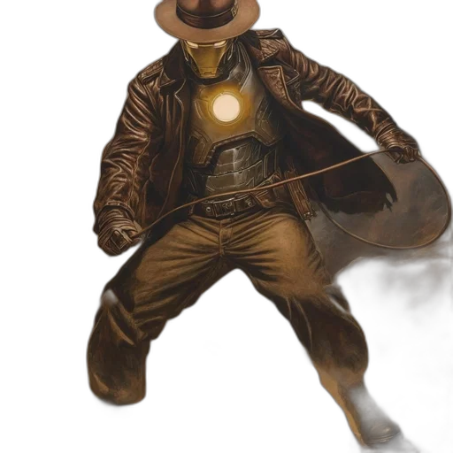 jacket, staff, mask, weapon transparent PNG cut-out