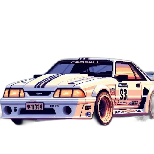 car, photorealistic, anime, pixel art transparent PNG cut-out