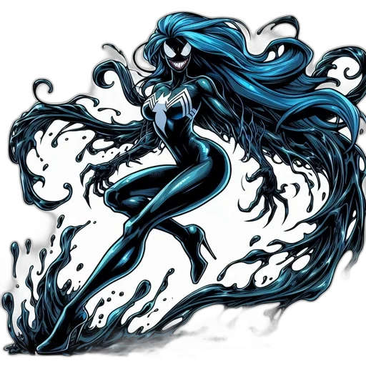 hair, dress, comic book art, concept art transparent PNG cut-out