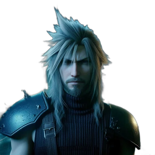 hair, dragon, face, jacket transparent PNG cut-out