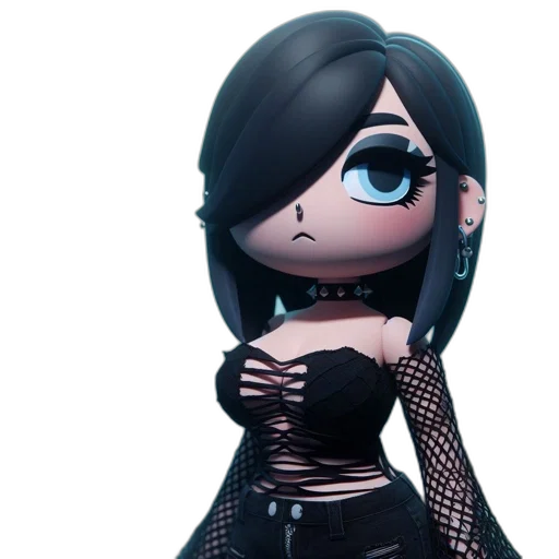 dress, 3d render, concept art, cartoon transparent PNG cut-out