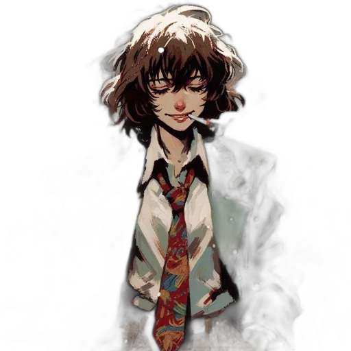jacket, dress, face, staff transparent PNG cut-out