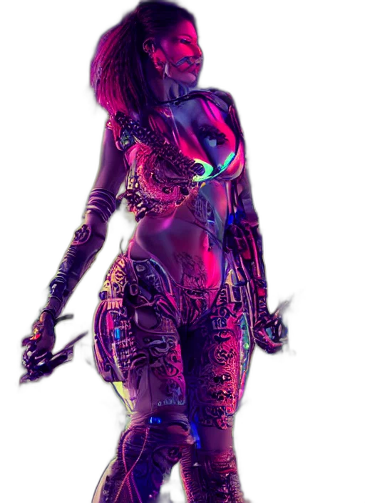 robot, weapon, cyberpunk, concept art transparent PNG cut-out