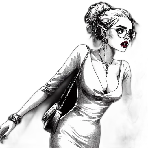 dress, jacket, comic book art, concept art transparent PNG cut-out