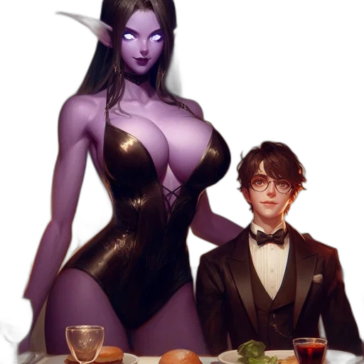 dress, food, fantasy art, concept art transparent PNG cut-out