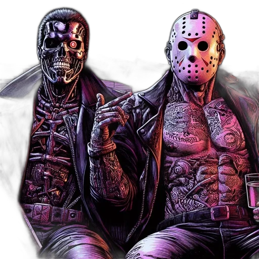 mask, comic book art, concept art, pixel art transparent PNG cut-out