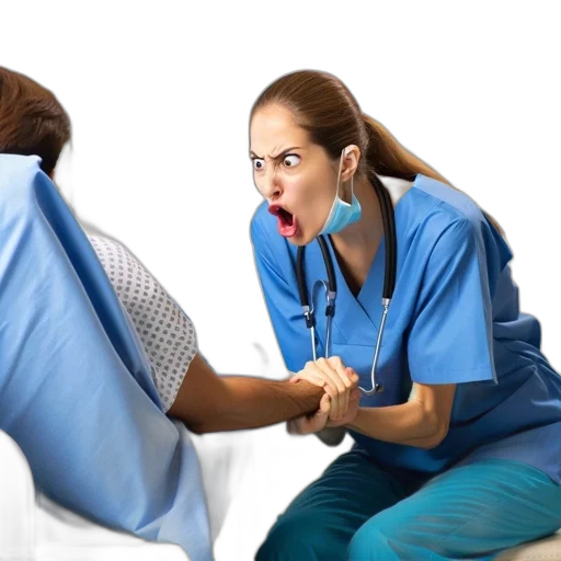 staff, female, healthcare, professional transparent PNG cut-out