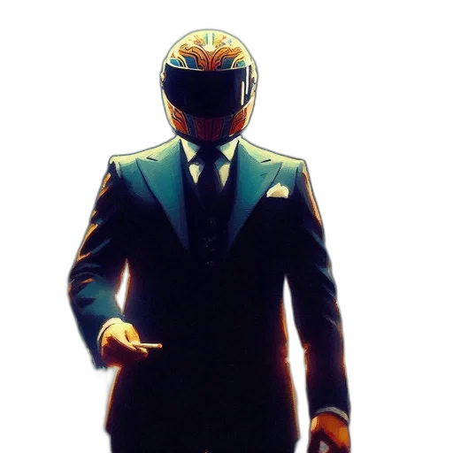 robot, mask, jacket, face transparent PNG cut-out