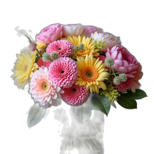 flower, crown, photorealistic, 3d render transparent PNG cut-out