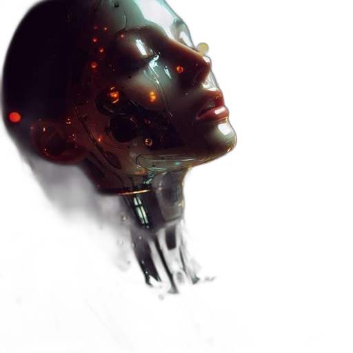 robot, mask, face, crown transparent PNG cut-out