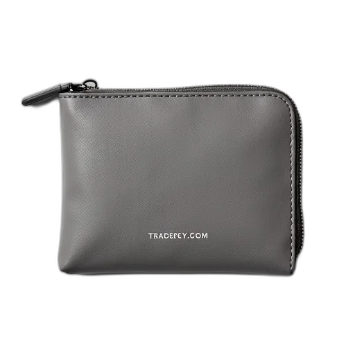 grey, leather, wallet, silver transparent PNG cut-out