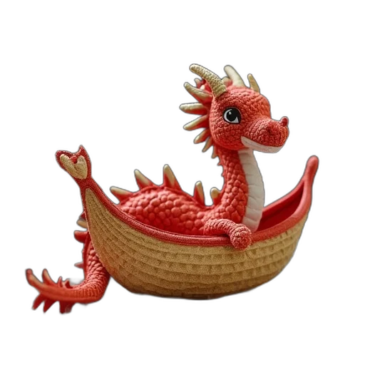 dragon, crown, creature, 3d render transparent PNG cut-out