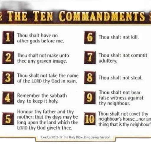 poster, listing, ten, commandments transparent PNG cut-out