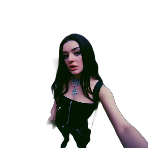 dress, hair, creature, face transparent PNG cut-out