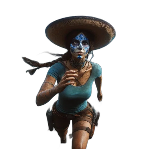 staff, hat, mask, weapon transparent PNG cut-out