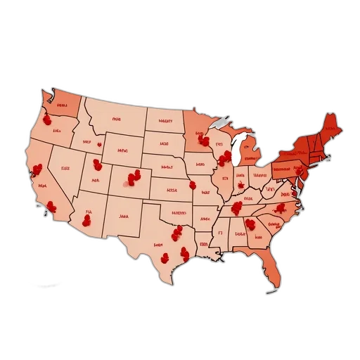 red, hourly, map, shows transparent PNG cut-out