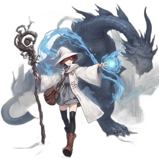 dragon, staff, sword, weapon transparent PNG cut-out