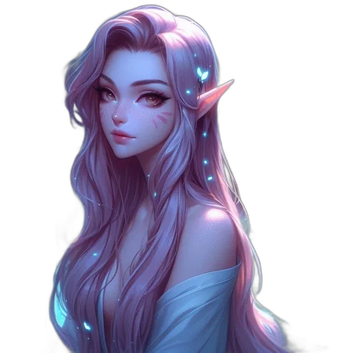 face, dress, dragon, staff transparent PNG cut-out