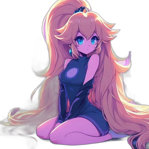 dress, hair, creature, robot transparent PNG cut-out