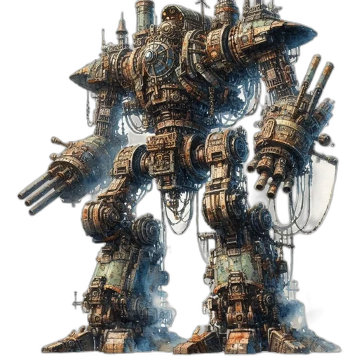 robot, weapon, concept art, fantasy art transparent PNG cut-out