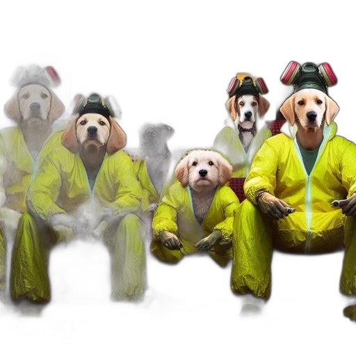 staff, concept art, dogs, dressed transparent PNG cut-out