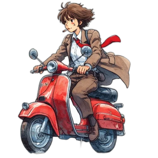 jacket, weapon, car, concept art transparent PNG cut-out