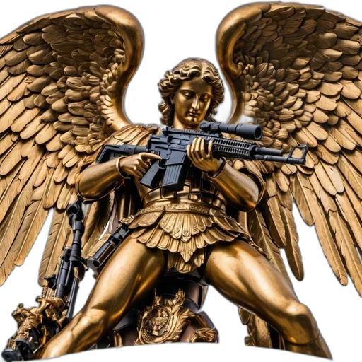weapon, concept art, golden, angel transparent PNG cut-out