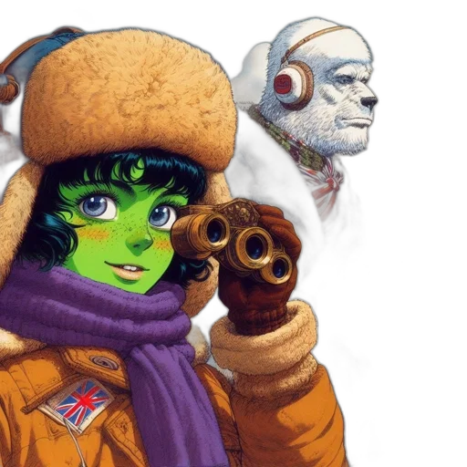jacket, weapon, face, concept art transparent PNG cut-out