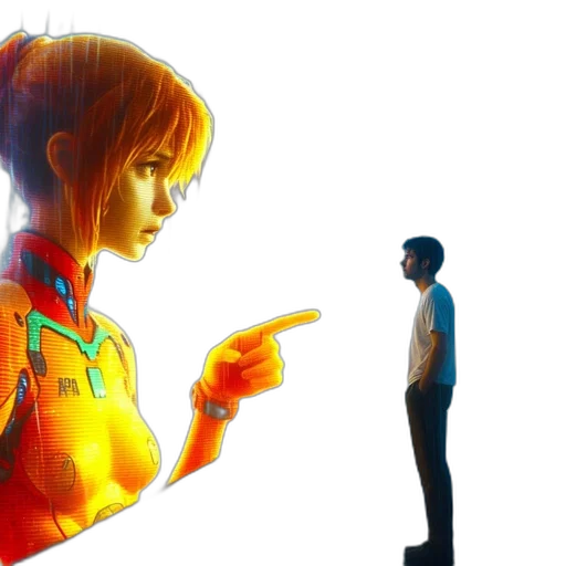 robot, concept art, cyberpunk, 3d render transparent PNG cut-out