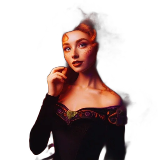 dress, mask, crown, staff transparent PNG cut-out