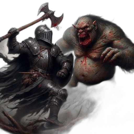 creature, sword, concept art, fantasy art transparent PNG cut-out