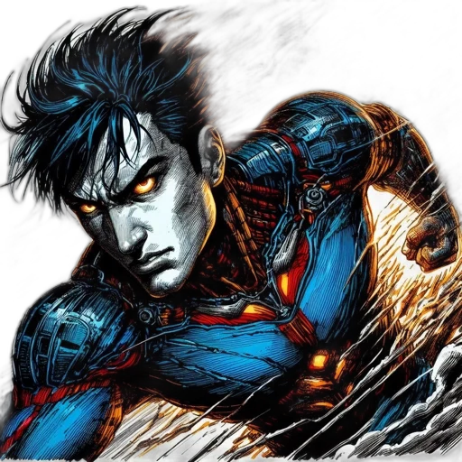 comic book art, concept art, cartoon, fantasy art transparent PNG cut-out