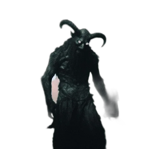 creature, dress, staff, mask transparent PNG cut-out