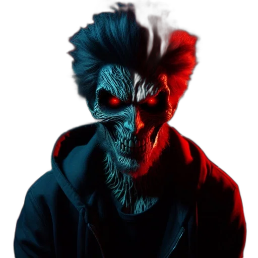 mask, face, jacket, creature transparent PNG cut-out