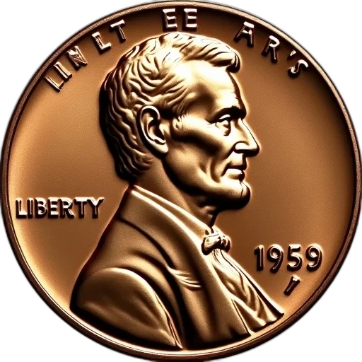 lincoln, cent, 1953, coin transparent PNG cut-out