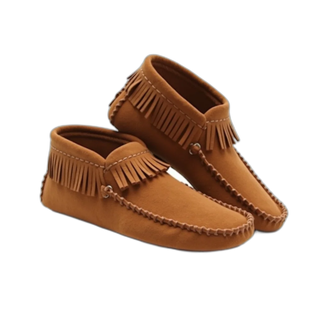 shoes, pair, brown, suede transparent PNG cut-out