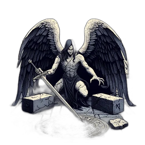 sword, weapon, staff, fantasy art transparent PNG cut-out