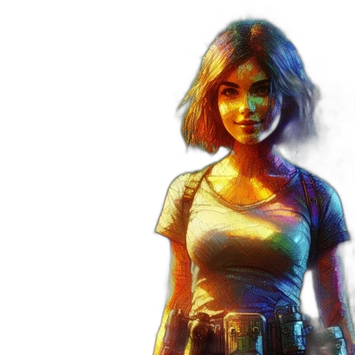 dress, face, weapon, concept art transparent PNG cut-out